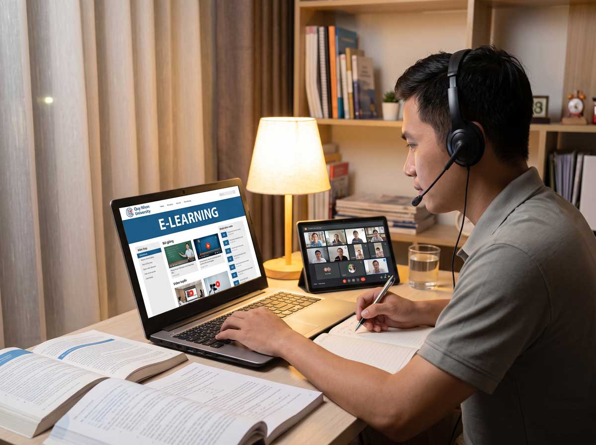 Minh họa đào tạo từ xa Trường Đại học Quy Nhơn